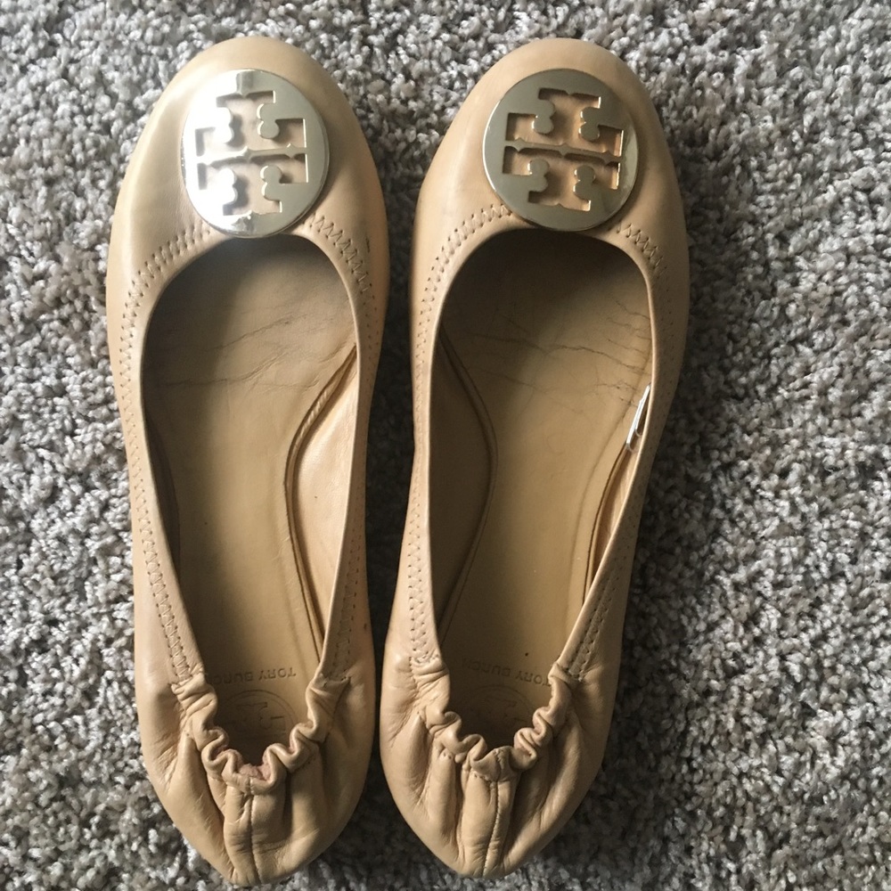 Tory Burch Reva Flats Beige Size 11